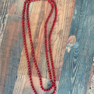 Elegant Red Beaded Necklace
